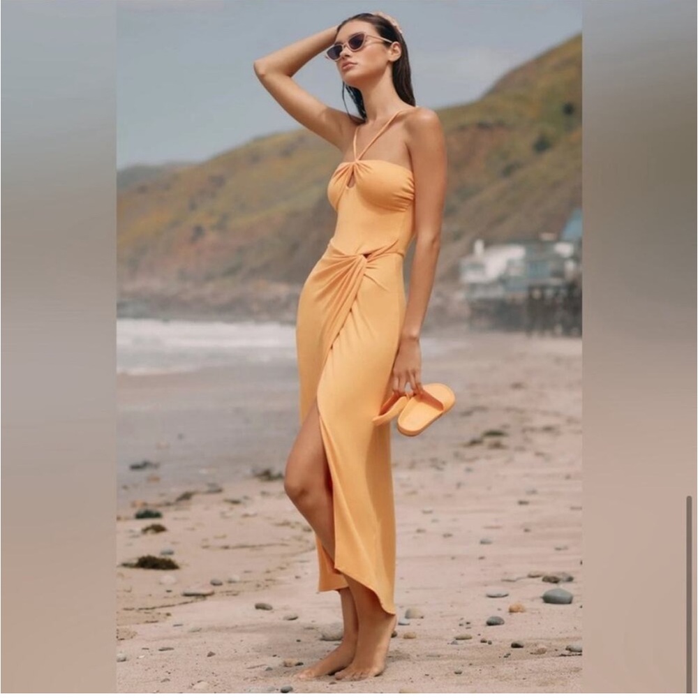 L*Space Orange Midi Dress